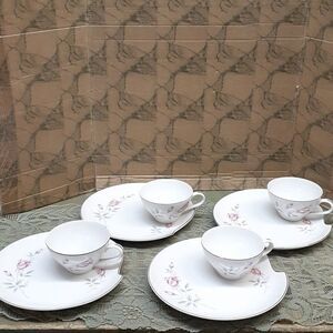 8 pc. vintage snack set Regina Rose by Royal Cameo crafted in Japan